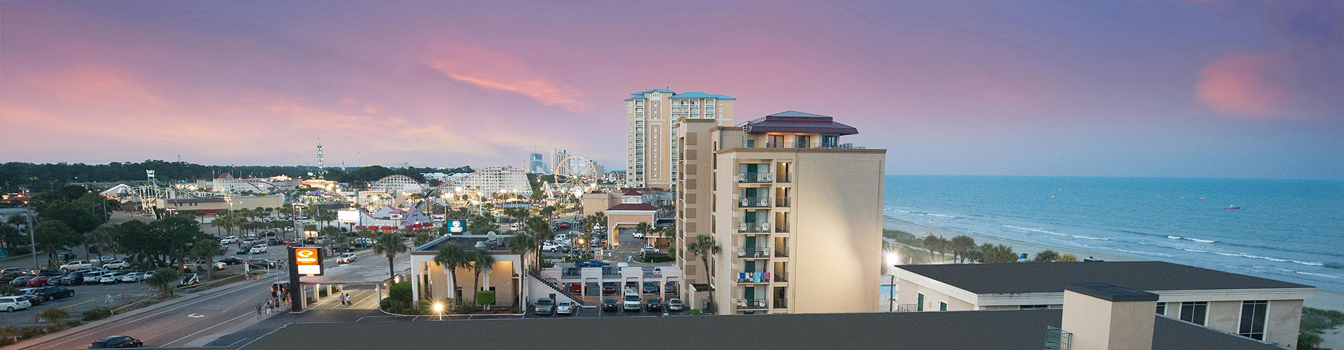 Balcony view of Myrtle Beach at Dusk